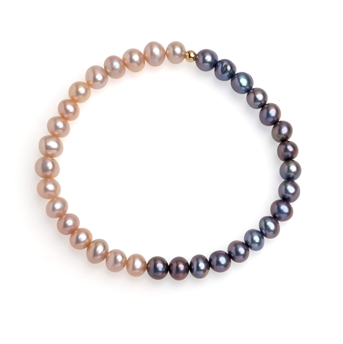 Brăţară perle de cultură gri închis și violet 5.5-6 mm, lungime 18 cm