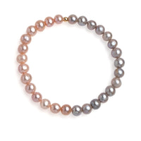 Brăţară perle de cultură gri și violet  5.5-6 mm, lungime 18 cm