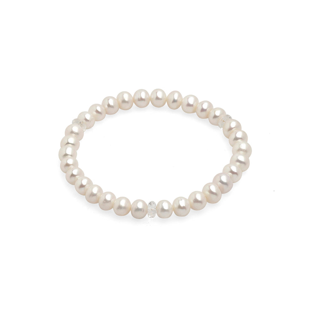 Brățară cu perle albe 7-8mm, 19cm