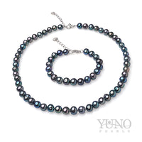 Set șirag și brățară perle de cultură 7-8 mm