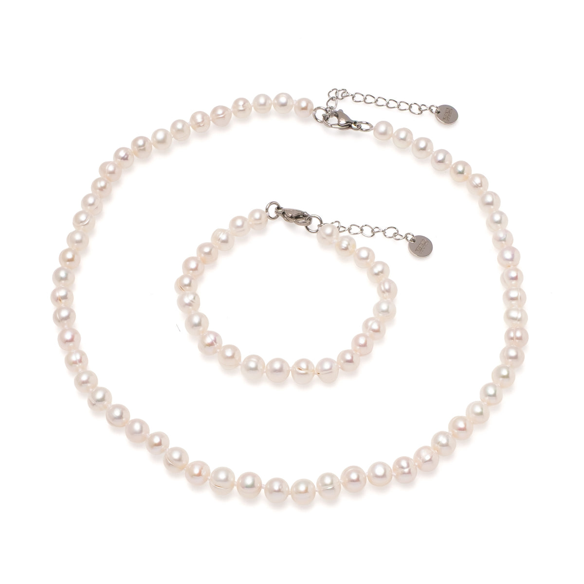 Set șirag și brățară perle de cultură 7-8 mm