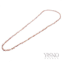 Colier cu perle violet, 6-7mm, 125cm