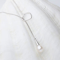 Colier din argint 925, perle albe, 8-9mm