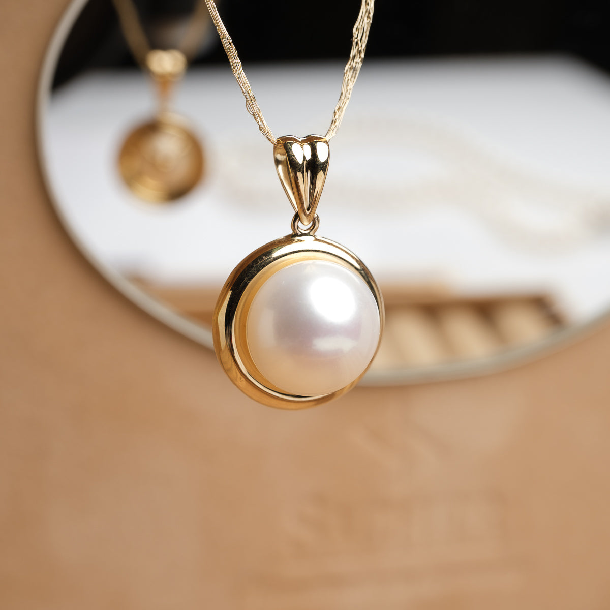 Pandantiv aur 14K cu perlă 9.5cm
