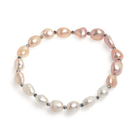 Brățară cu perle colorate 6-7 mm, hematit, elastic, lungime 18 cm