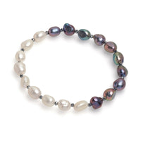 Brățară cu perle colorate 6-7 mm, hematit, elastic, lungime 18 cm