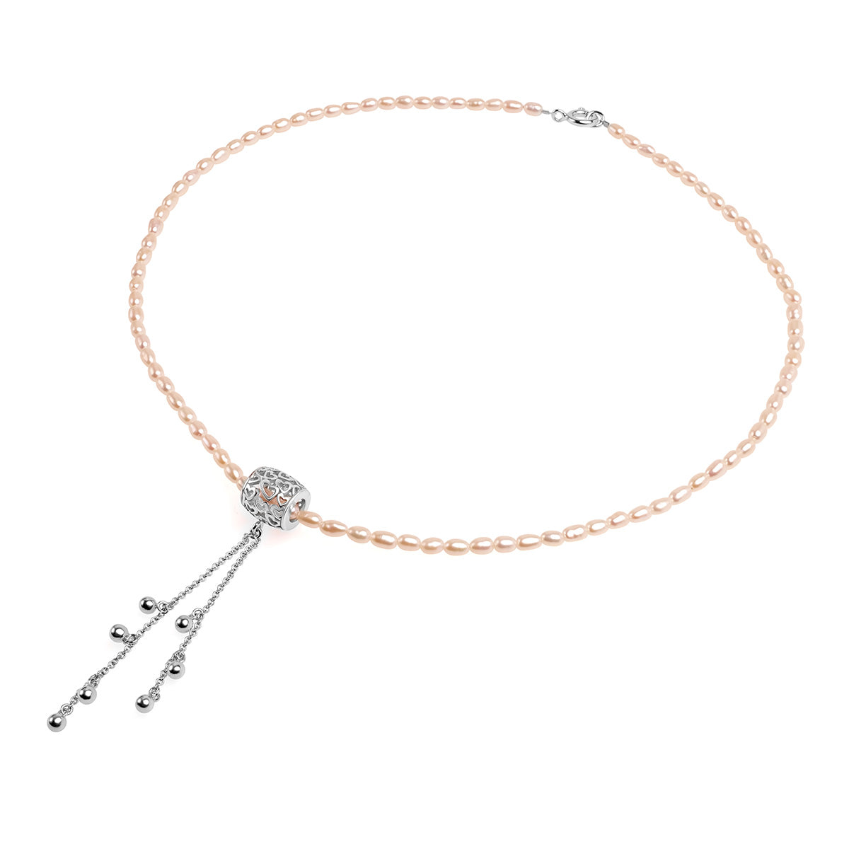 Brăţară perle de cultură gri închis și violet 5.5-6 mm, lungime 18 cm