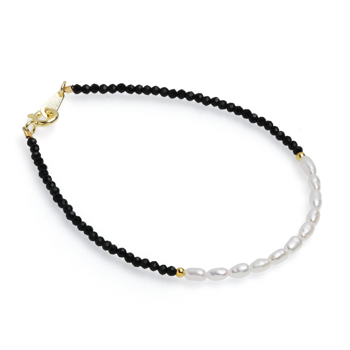 Brăţară perle de cultură albe 2.5mm, lungime18-18,5cm