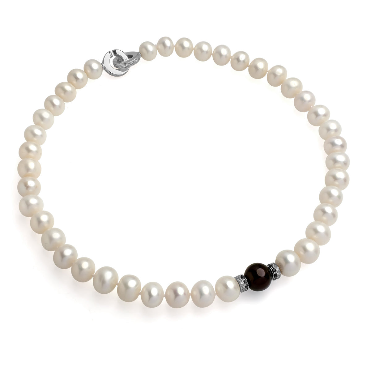 Colier perle de cultură sfere aprox 9-11mm, închizătoare argint rodiat, lungime 45cm