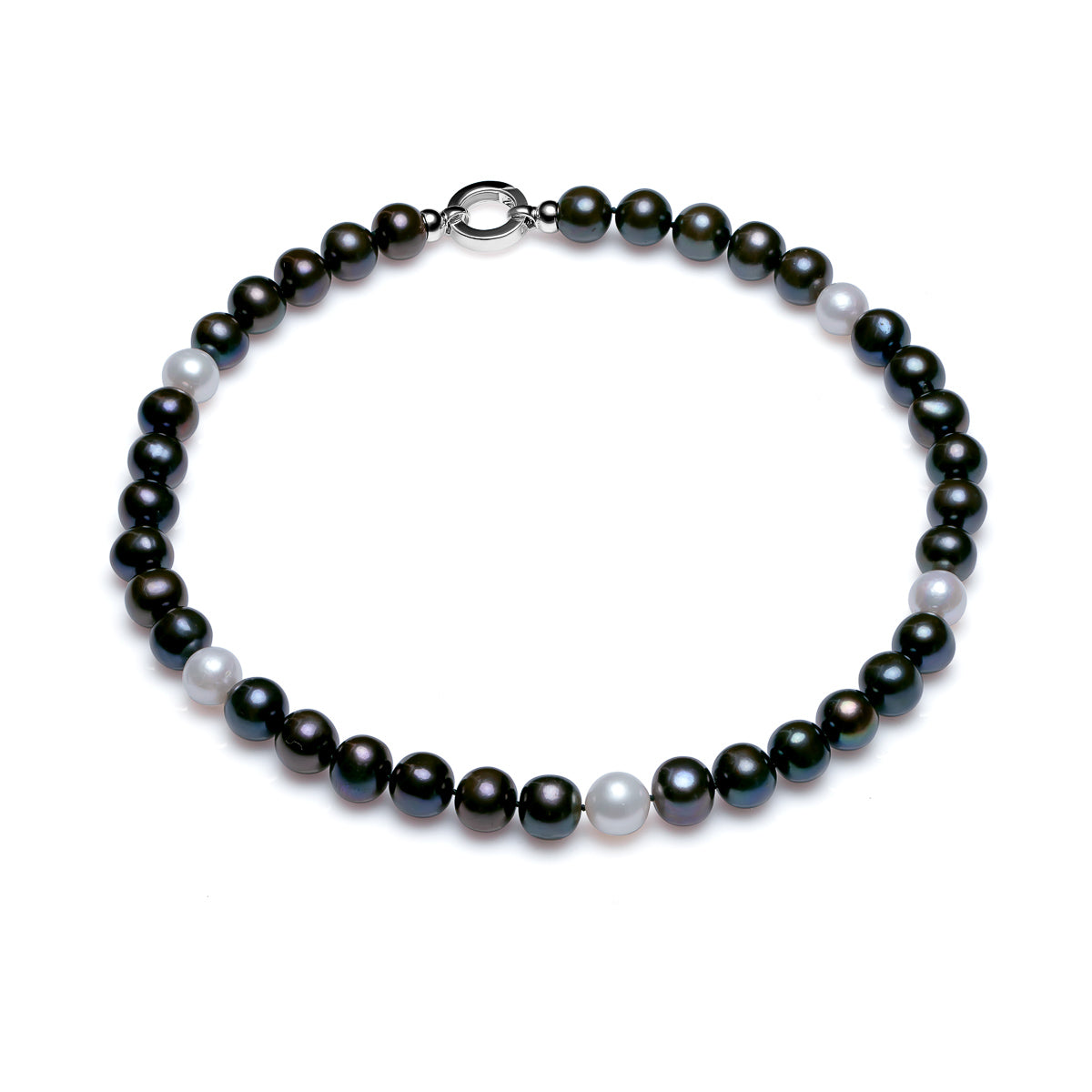 Colier perle de cultură sfere aprox 11.5-13mm, închizătoare argint rodiat, lungime 45cm
