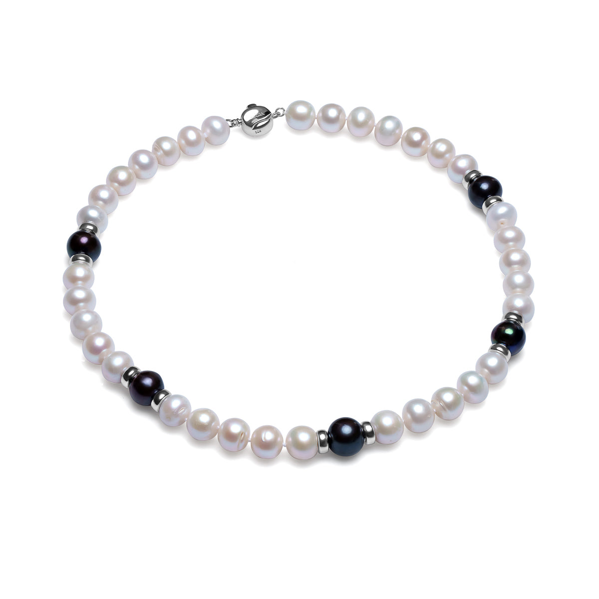 Colier perle de cultură sfere 9-11mm, închizătoare argint rodiat, lungime 45cm