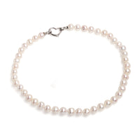 Colier perle de cultură albe sfere 9-10mm, închizătoare argint rodiat, lungime 45cm