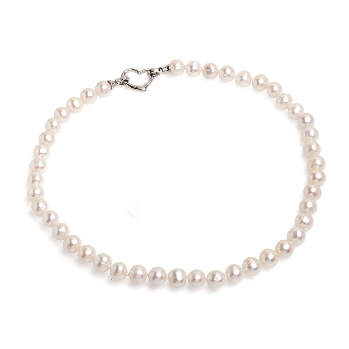 Colier perle de cultură albe sfere 9-10mm, închizătoare argint rodiat, lungime 45cm