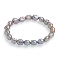 Brățară cu perle de cultură gri 8-9 mm, elastic, lungime 18 cm