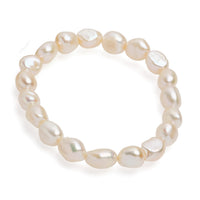 Brățară cu perle de cultură albe 8-9 mm, elastic, lungime 18 cm