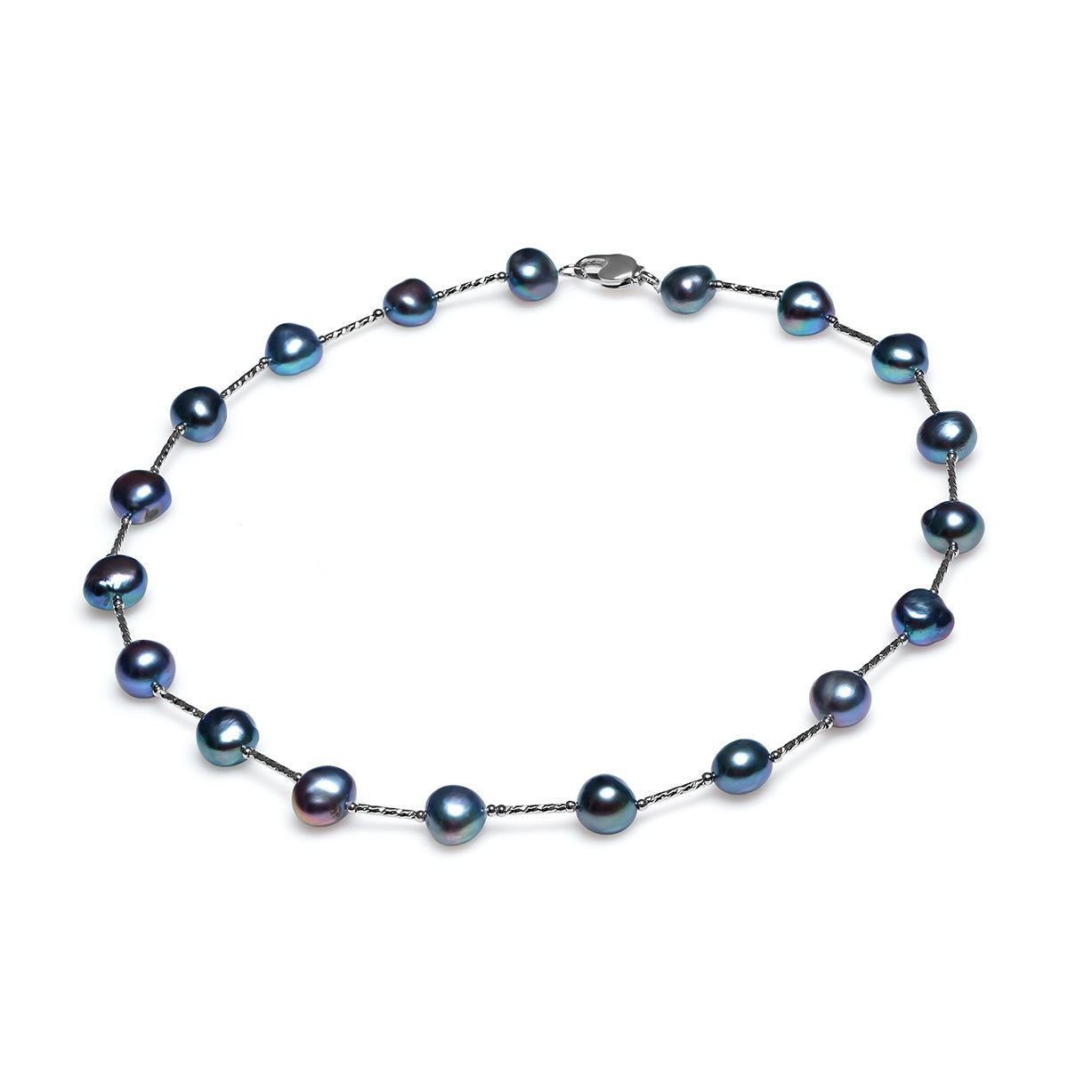 Colier perle de cultură asimetric aprox 8-11mm, închizătoare alamă, lungime 45ccm