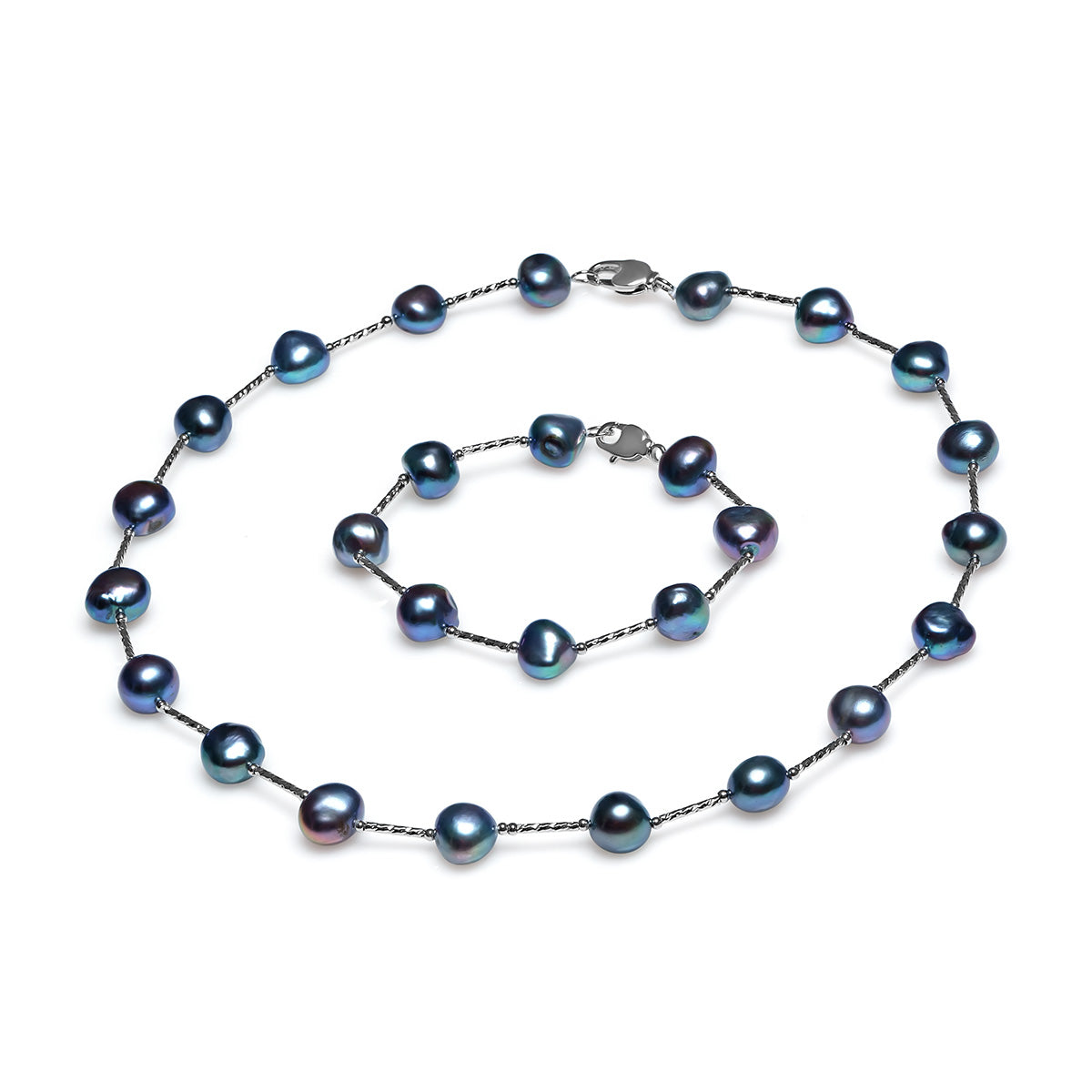 Colier perle de cultură asimetric aprox 8-11mm, închizătoare alamă, lungime 45ccm