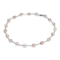 Colier perle de cultură violet asimetric aprox 8-11mm, închizătoare alamă, lungime 45ccm