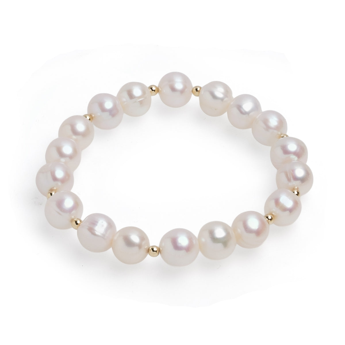 Brățară cu perle de cultură gri 9-10 mm, elastic, lungime 19/20 cm
