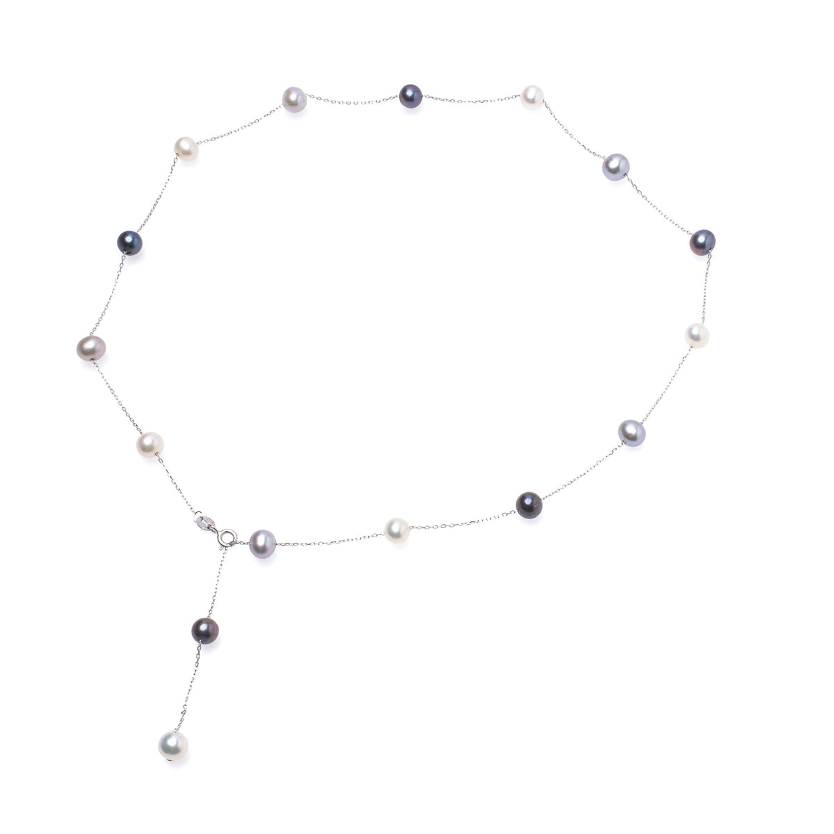 Colier cu perle mix 6,5-7mm și argint 925, 55cm