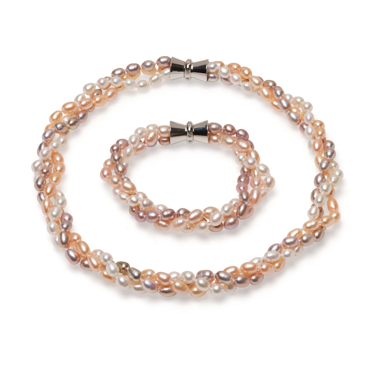 Brățară cu perle de cultură colrate 5-6 mm, lungime 20 cm