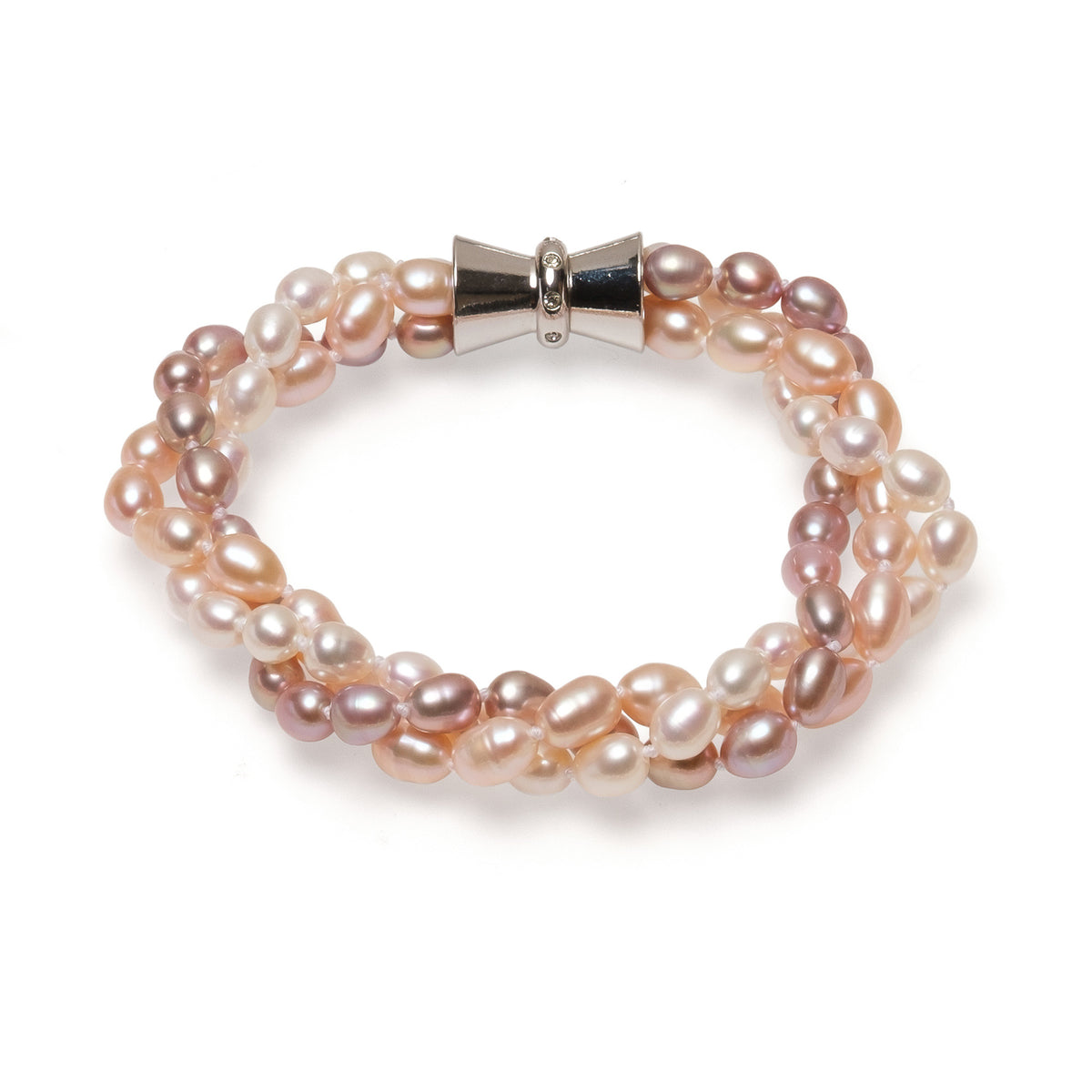 Brățară cu perle de cultură colrate 5-6 mm, lungime 20 cm