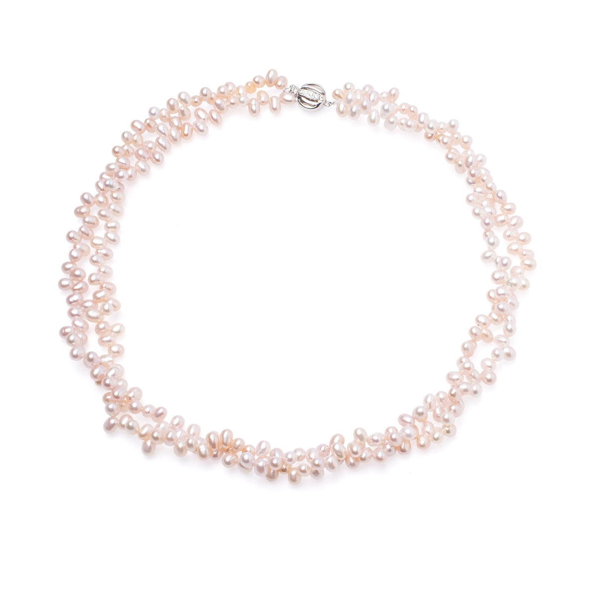 Colier cu perle de cultură roz 4,5-5,5 mm, lungime 43 cm