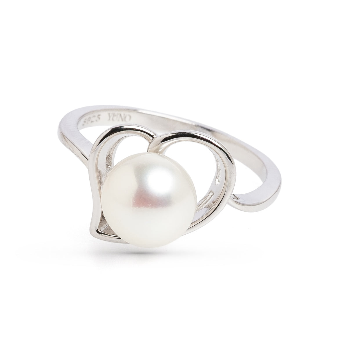 Inel din argint 925, perle albe 8-8.5mm