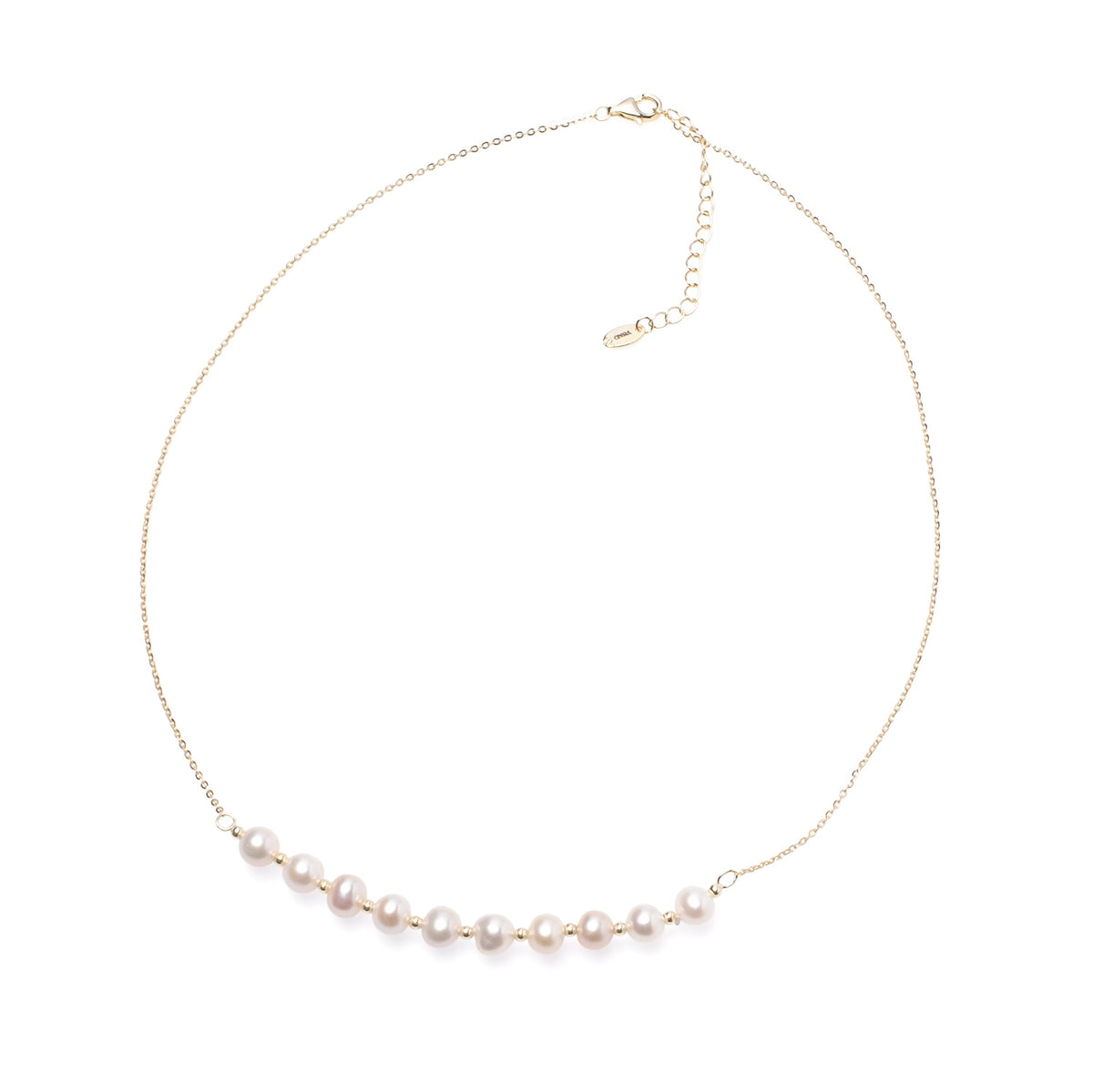 Colier cu perle de cultură albe 4.5-5.5mm, lungime 42+5 cm