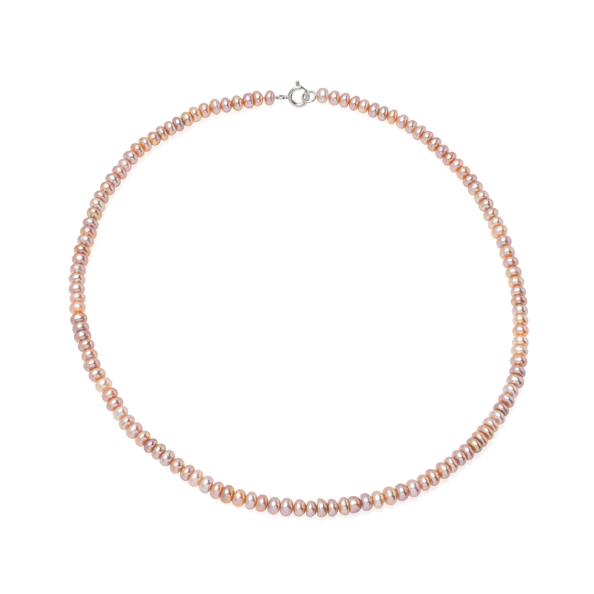 Colier cu perle de cultură mov 4.5-5 mm, lungime 42 cm