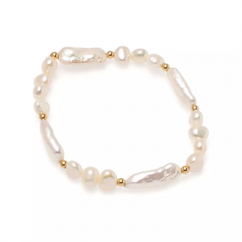 Brățară perle de cultură albe 6-7 mm, lungime 17-18 cm