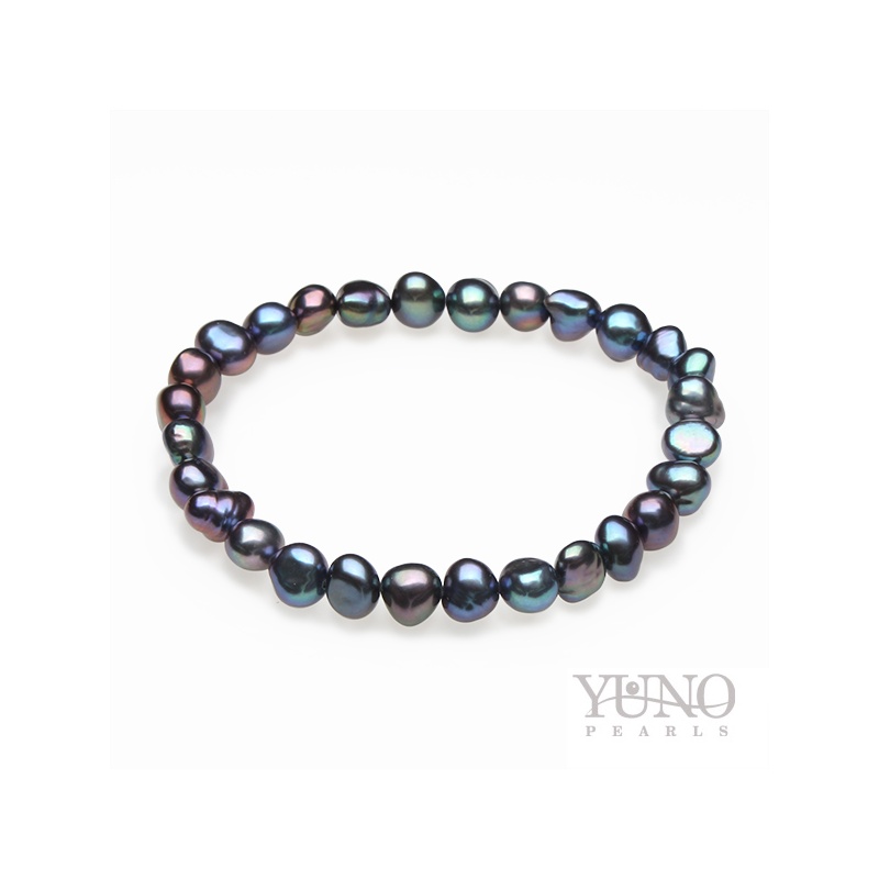 Brățară cu perle asimetrice, 6-7 mm, 19 cm