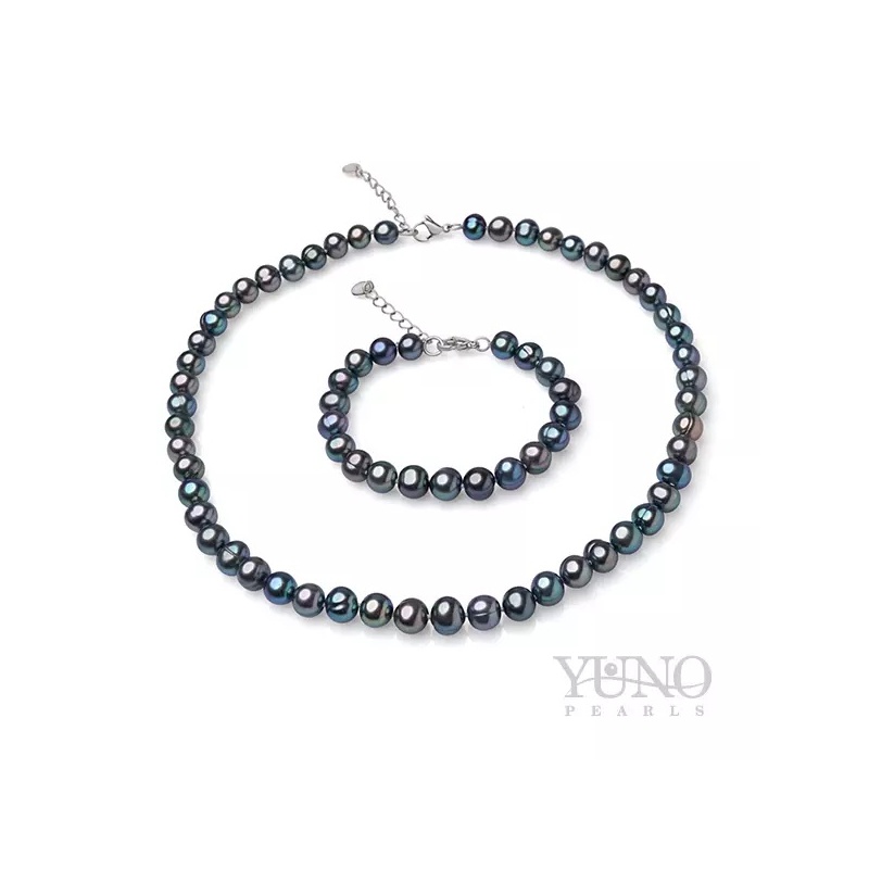 Set șirag și brățară perle de cultură 7-8 mm