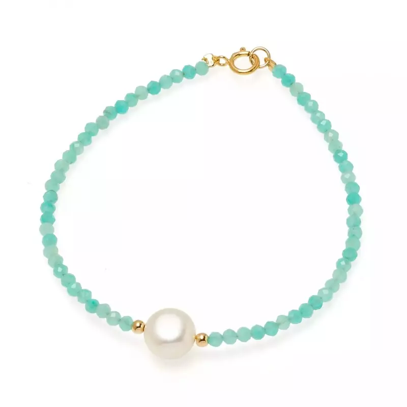 Perle cu pietre semiprețioase și cristale, pieli - YUNO Pearls