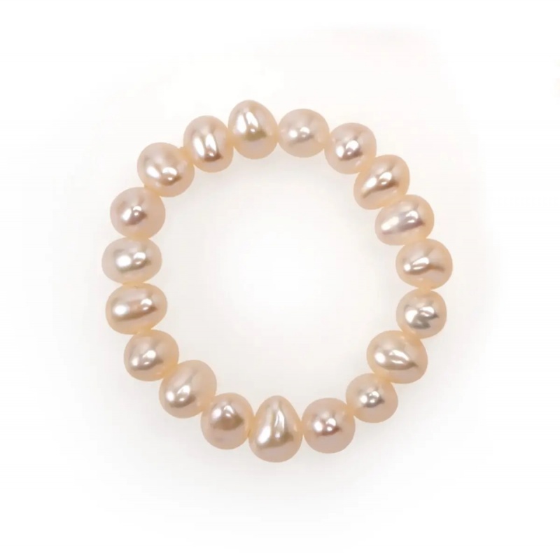 Inel perle de cultură albe sfere aprox 3.5-4mm