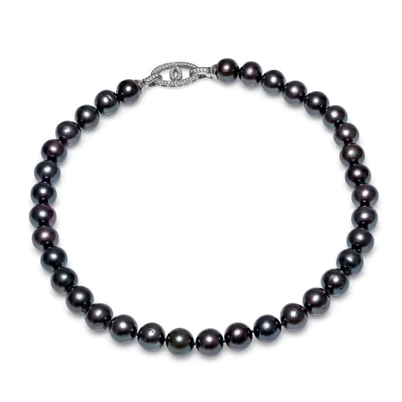 Colier perle de cultură culoare închisă 11-14мм, lungime 46cm/50cm