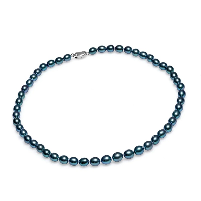 Colier perle de cultură culoare închisă 7-7.5mm, lungime 41/43cm