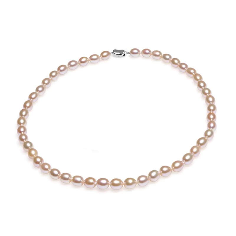 Colier perle de cultură violet 7-7.5mm, lungime 41/43cm