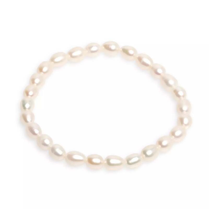 Brățară cu perlе de cultură albе de 5,5-6 mm, elastic, lungime 17/18 cm.