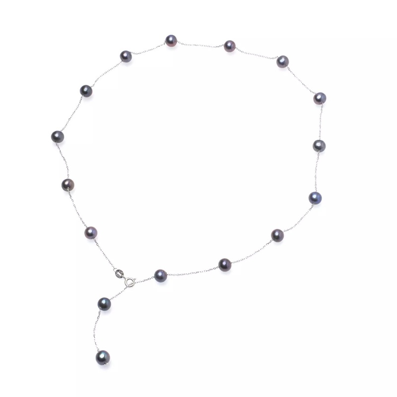 Colier perle de cultură închisă 6,5-7 mm, lungime 55 cm