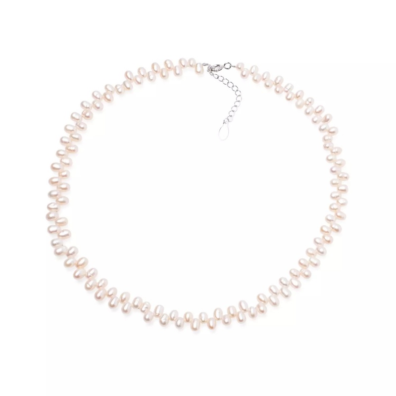 Colier cu perlе de cultură roz 4,5-6 mm, lungime 39+4 cm