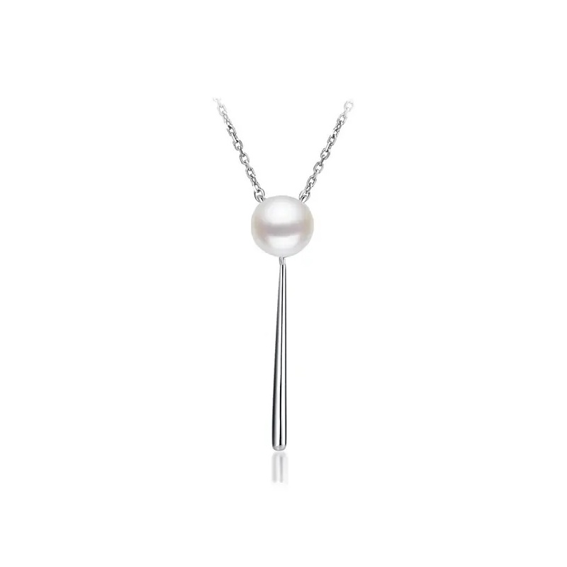 Pandantiv din argint cu perlă albă 7.5-8 mm