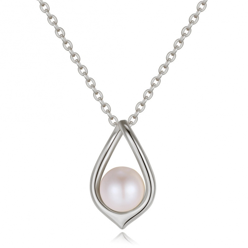 Pandantiv din argint 925, perlă de cultură albă 5,5mm