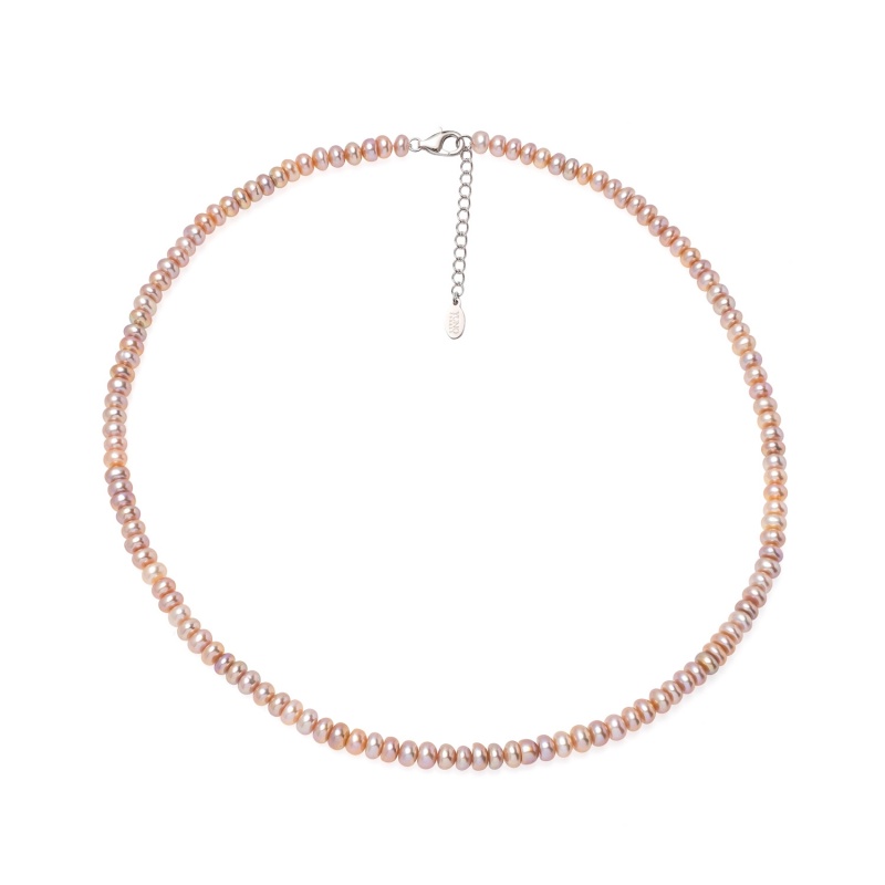 Colier cu perlе de cultură mov 4.5-5 mm, lungime 42 cm