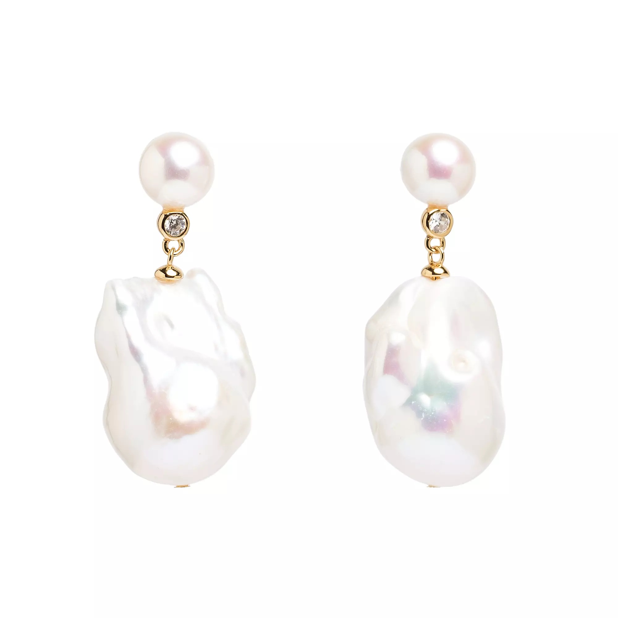 Cercei perle de cultură albе 7.5-8mm și 12-14mm