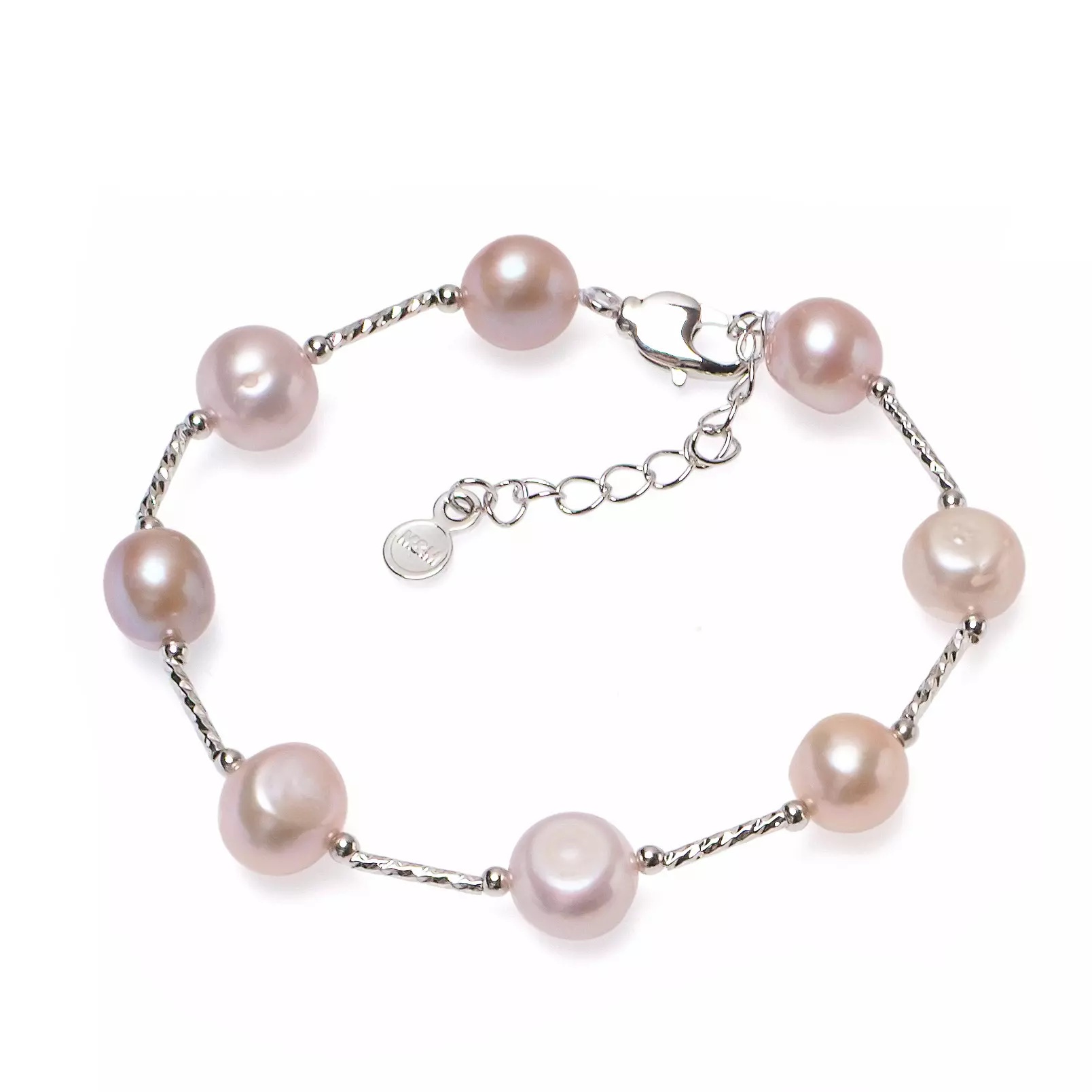 Brăţară perle de cultură roz aprox. 8-11mm, 18/20 cm