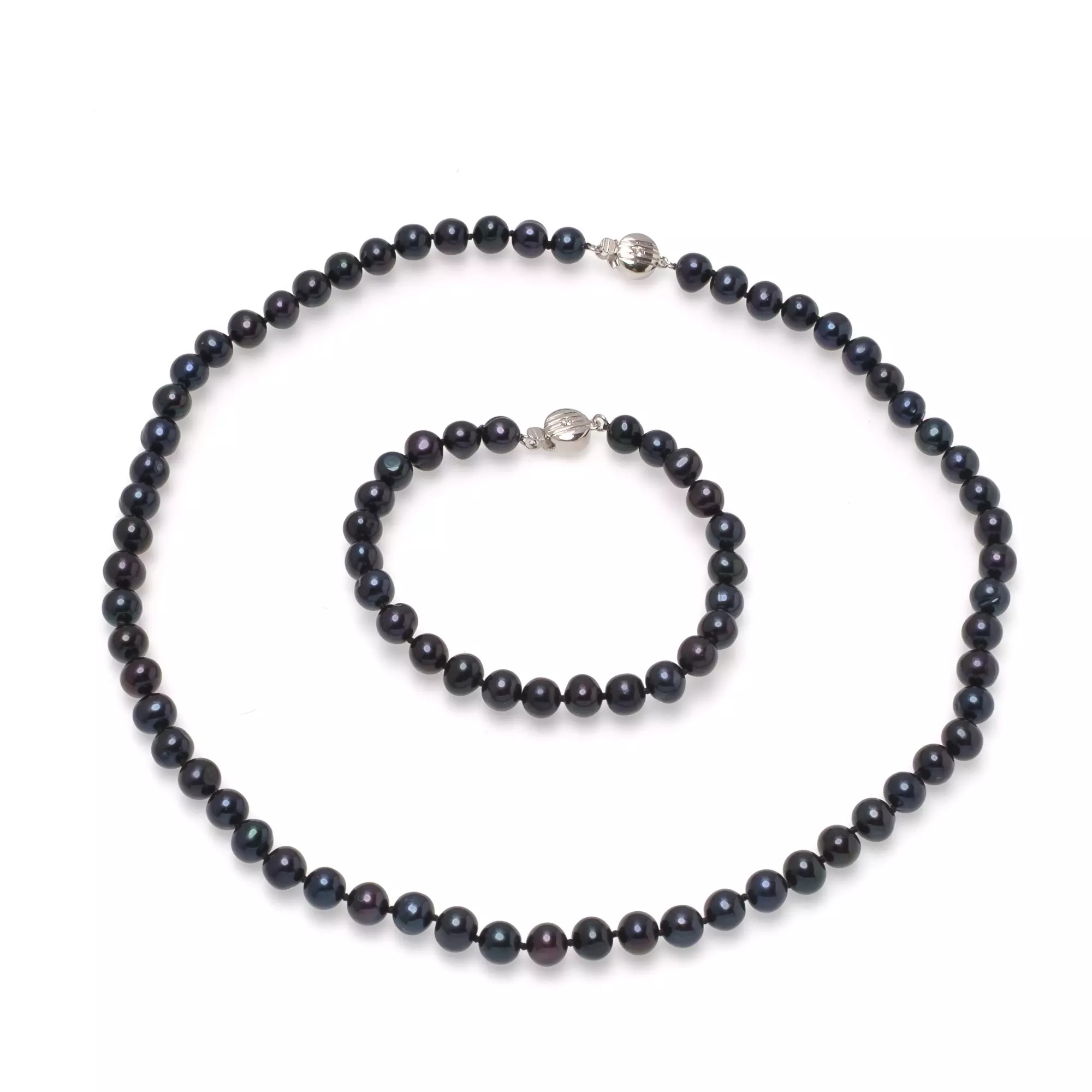 Set șirag și brățară perle de cultură