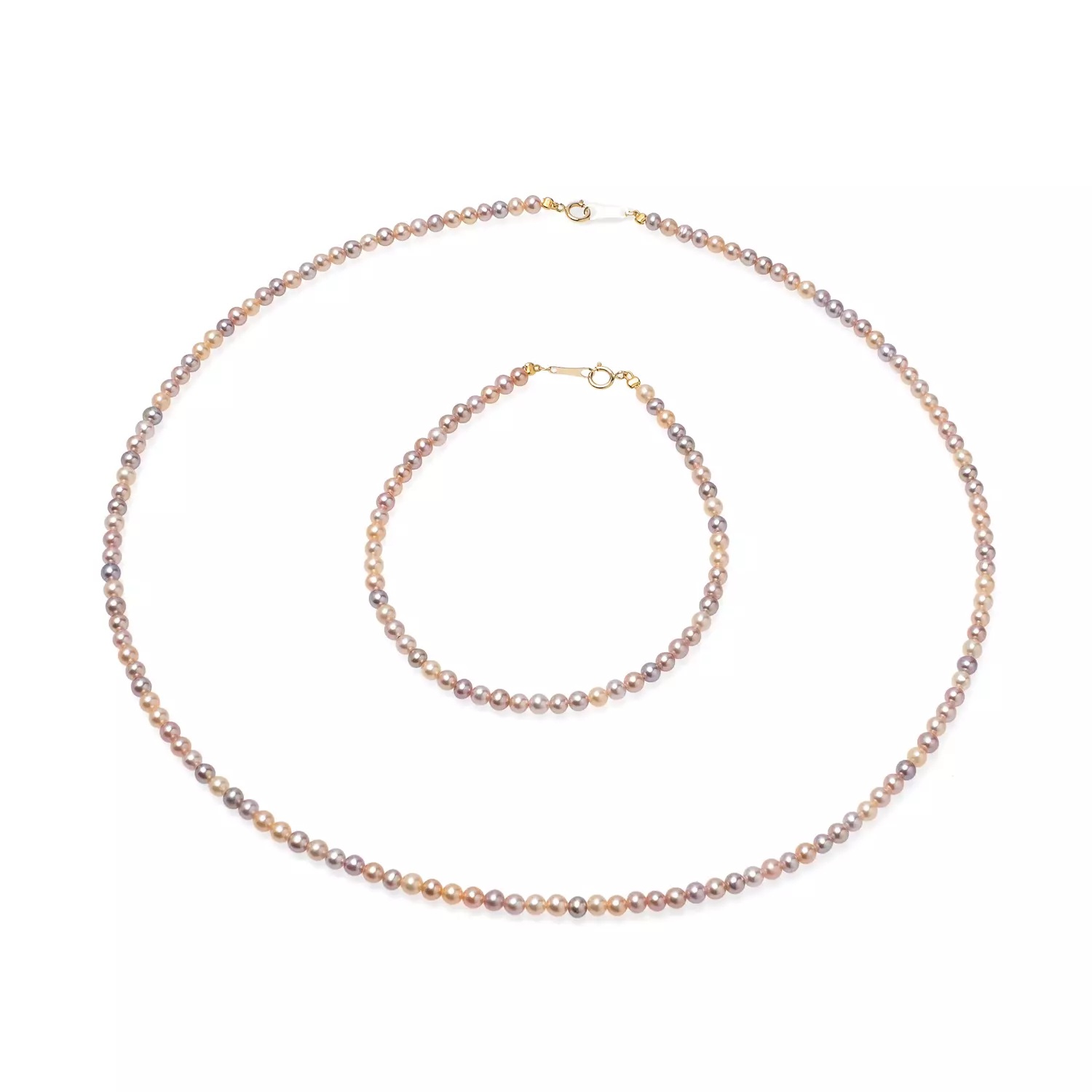 Brățară perlе de cultură și închizătoare aur 18K, lungime 18 cm